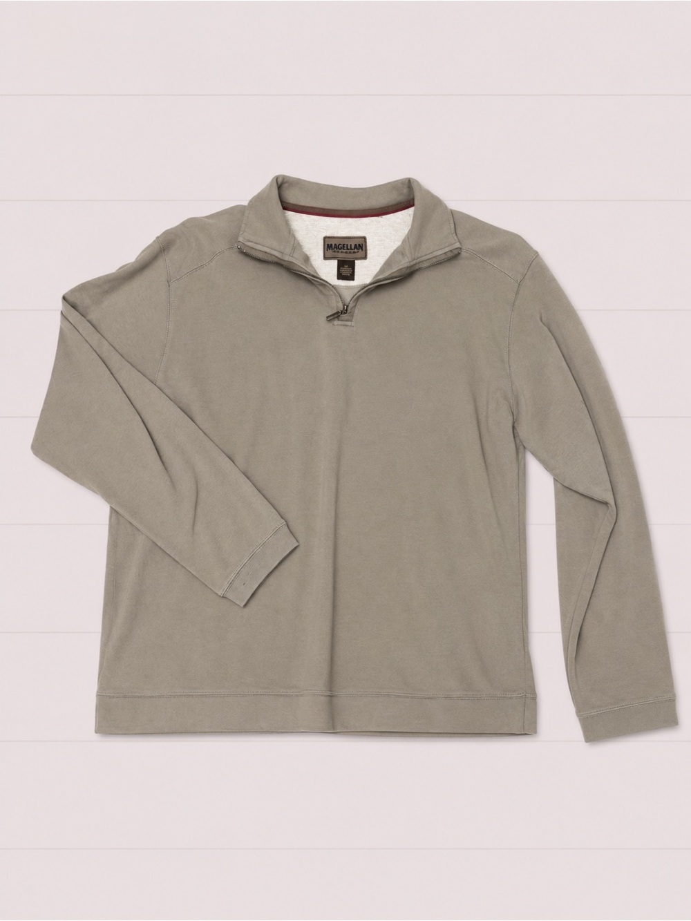 Magellan Outdoors Men's Sage Green Quarter-Zip Sweatshirt